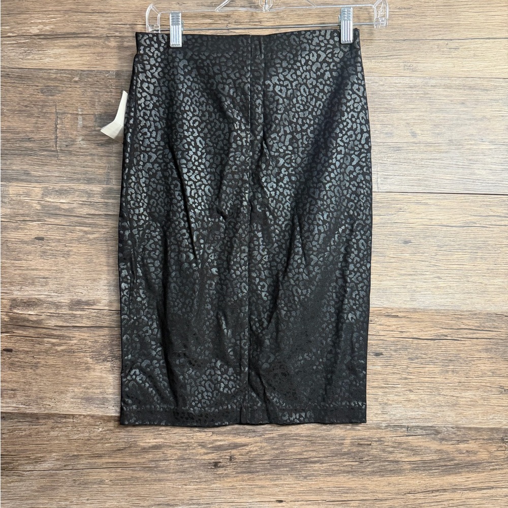 Joe Benbasset Black Animal Print Pencil Skirt - Picture 6 of 7